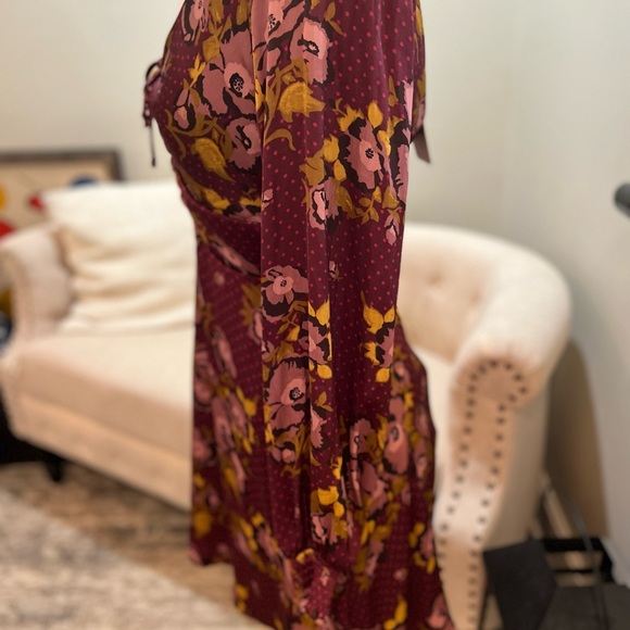 NWT FREE PEOPLE PURPLE COM LONG SLEEVE MINI DRESS❤️❤️❤️❤️ - Picture 6 of 16